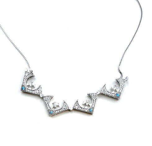 Sterling Classic Jerusalem Cross Opening Magnetic Necklace